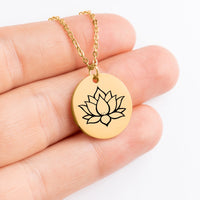 Load image into Gallery viewer, Angelett Forgiveness and Renewal Lotus Flower Necklace
