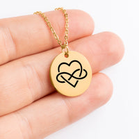 Load image into Gallery viewer, Angelett Personalized Infinity Love Necklace Engraved With Love
