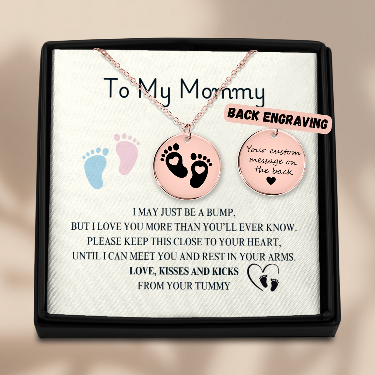 Baby Feet Necklace For New Mom