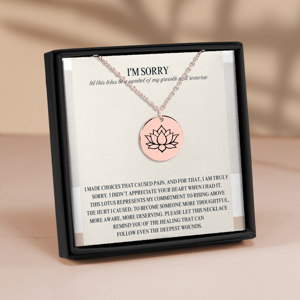 Angelett Forgiveness and Renewal Lotus Flower Necklace